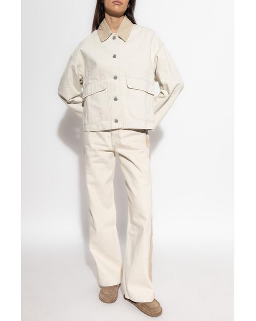Rag & Bone White Straight-Leg Jeans