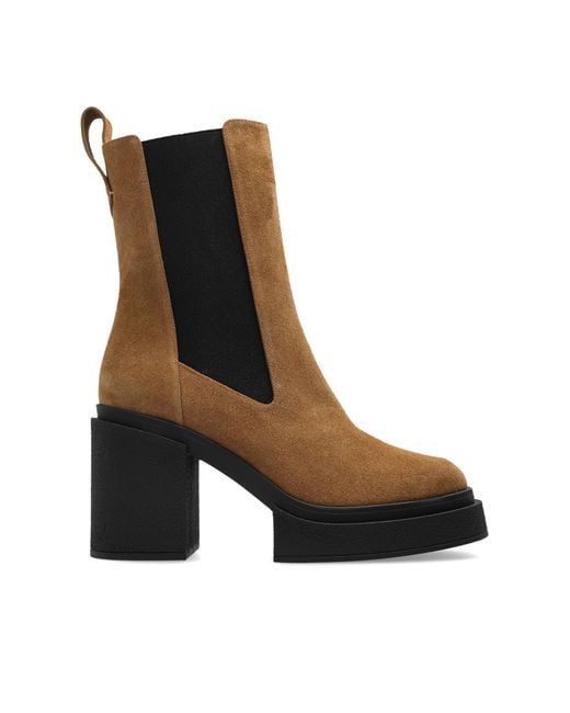 NODALETO Natural Platform Ankle Boots