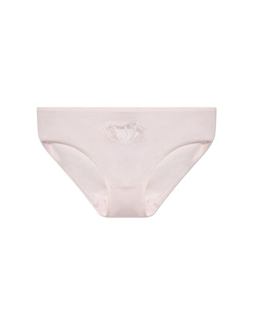 Hanro Pink Cotton Briefs 'Rosaria'