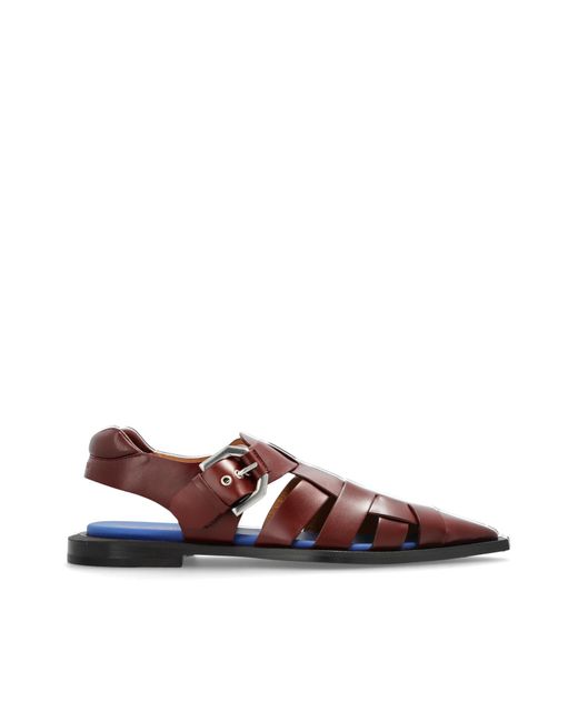 Lanvin Brown Leather Sandals for men