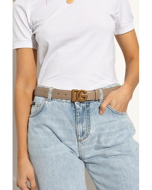 Dolce & Gabbana Natural Leather Belt