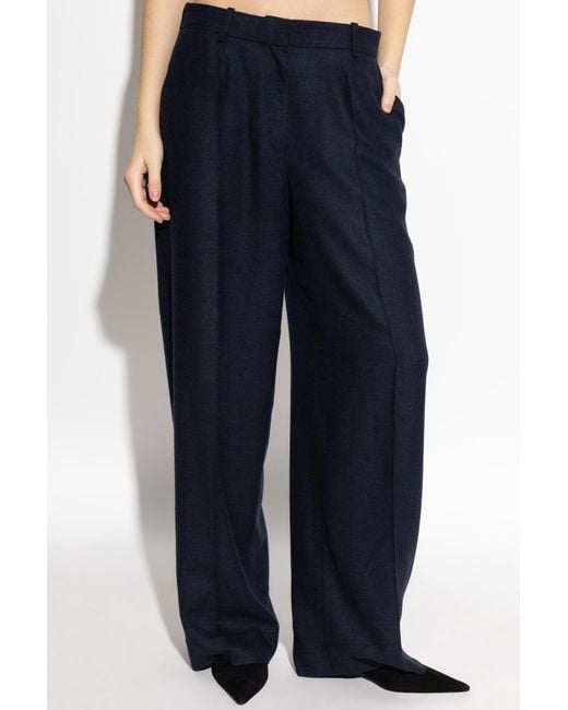 Totême  Blue Wide-Leg Trousers