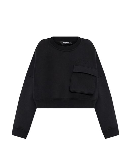 DSquared² Black Sweatshirt With Pocket