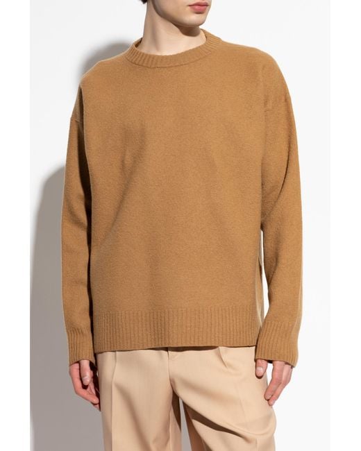 Jil Sander White Wool Sweater for men
