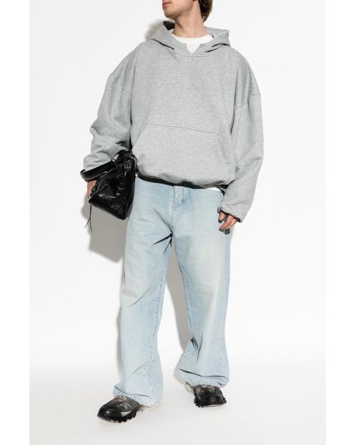 M I S B H V Gray Hoodie for men