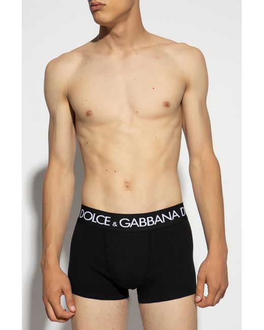 Dolce & Gabbana Black Branded Boxers 2-Pack for men