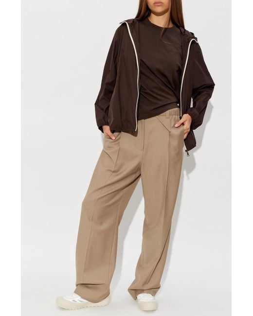 Canada Goose Brown T-Shirt With Embroidered Logo