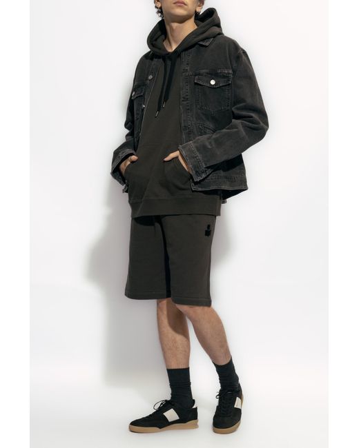 Isabel Marant Black 'Matte' Hoodie for men