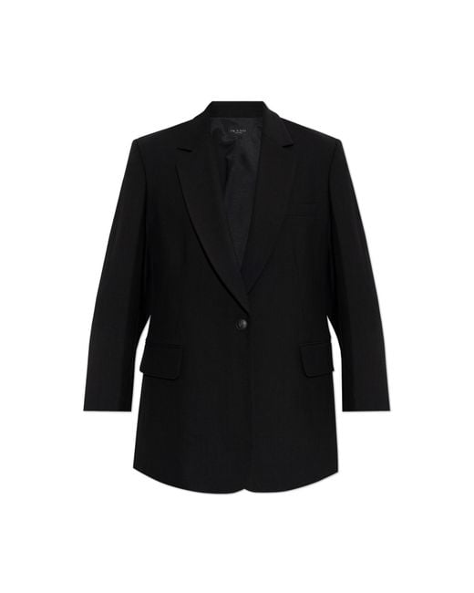 Rag & Bone Black Blazer With Open Lapels