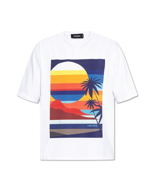 DSquared² White T-shirt Capsule `summer Lovers`, for men