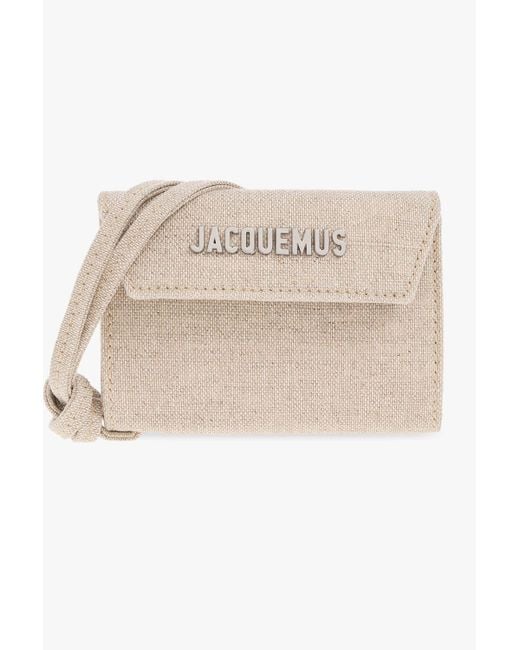 Jacquemus Strapped Card Case in Natural for Men