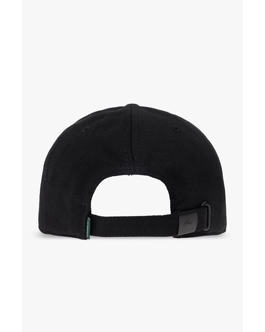 Lacoste Black Baseball Cap With Logo