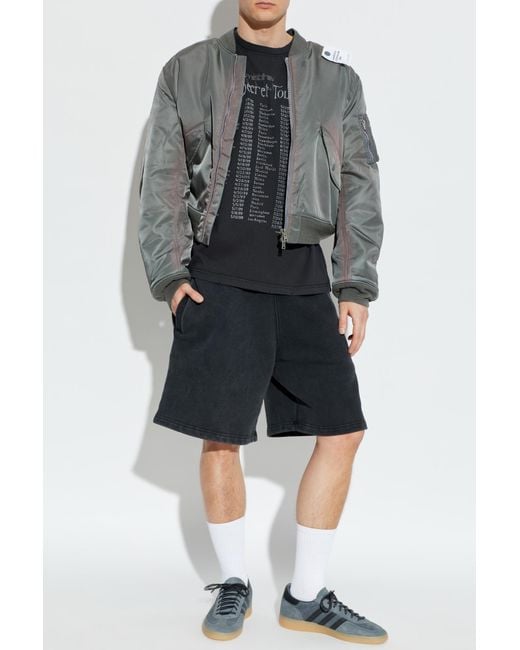 M I S B H V Black T-Shirt With Raw Edges for men