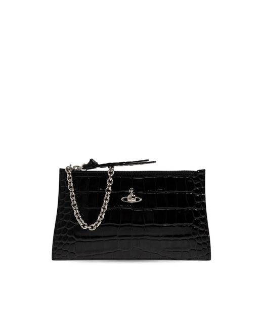 Vivienne Westwood Black Clutch With 'Small' Logo