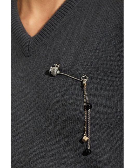 Lemaire White Brass Pin
