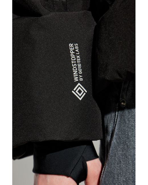 Woolrich Black Down Jacket With Collar