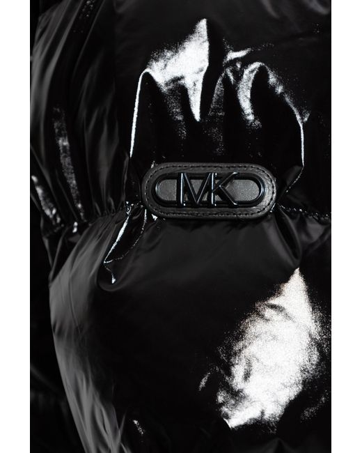 MICHAEL Michael Kors Black Down Jacket With A Glossy Finish
