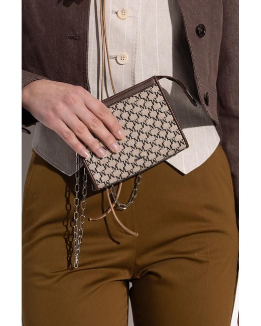 Max Mara White Pouch With Monogram