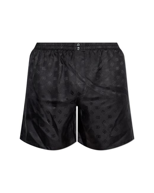 Dolce & Gabbana Black Silk Shorts for men
