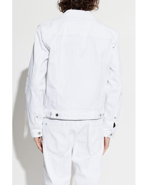 DSquared² White Denim Jacket With Pockets for men