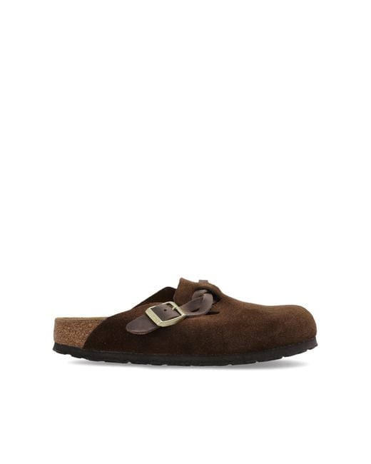 Birkenstock Brown Boston Braided Clogs