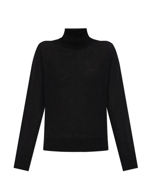 DSquared² Black Wool Turtleneck