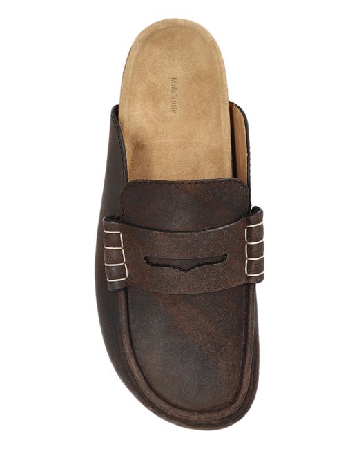 J.W. Anderson Brown Leather Slides