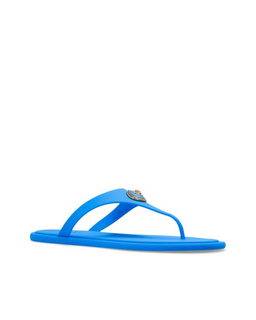 Versace Blue Rubber Flip-Flops