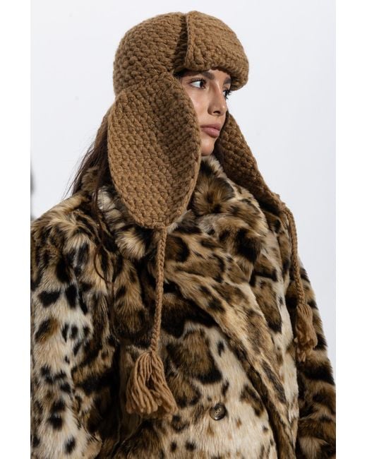 Etro Natural Wool Hat With Earflaps