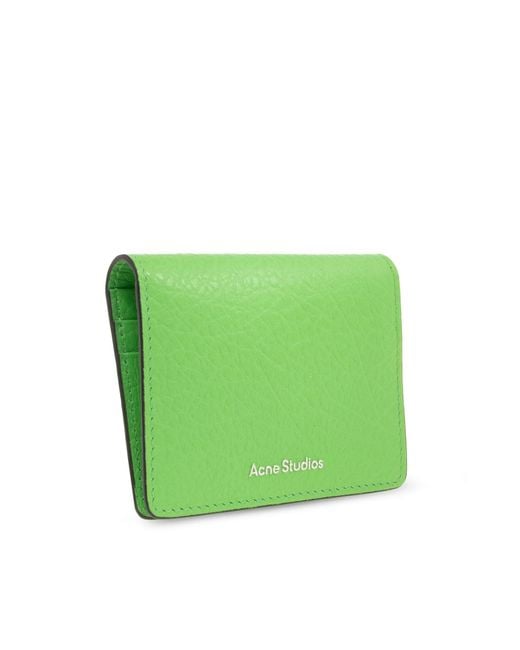 Acne Green Card Holder With Logo,
