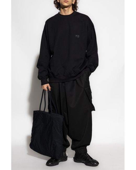 Y-3 Black Cargo Trousers for men