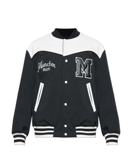 MCM Black Jacket With Logo for men