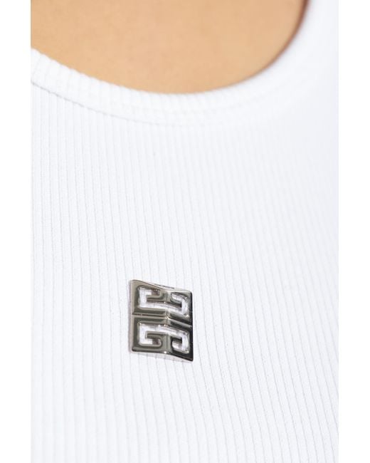 Givenchy White Sleeveless T-Shirt