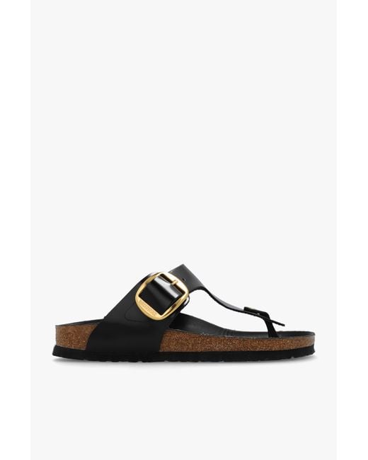 Birkenstock Multicolor Black 'gizeh Big Buckle' Slides