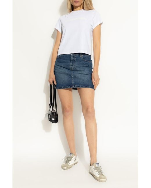 A.P.C. Blue Denim Skirt