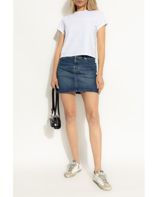 Alexander Wang White T-Shirt With Printed Logo