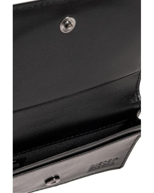 DIESEL Black 'Holi-D' Card Case for men