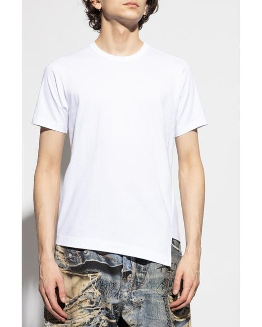 Comme des Garçons Black T-Shirt With Asymmetric Hem for men