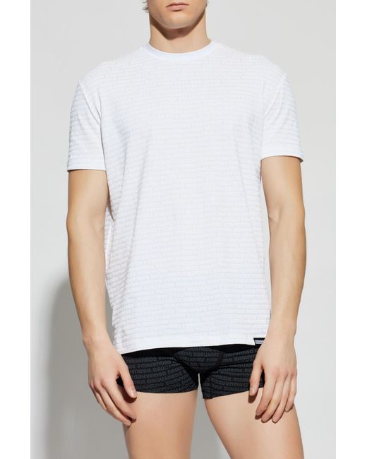 DSquared² White Underwear T-Shirt With Monogram for men