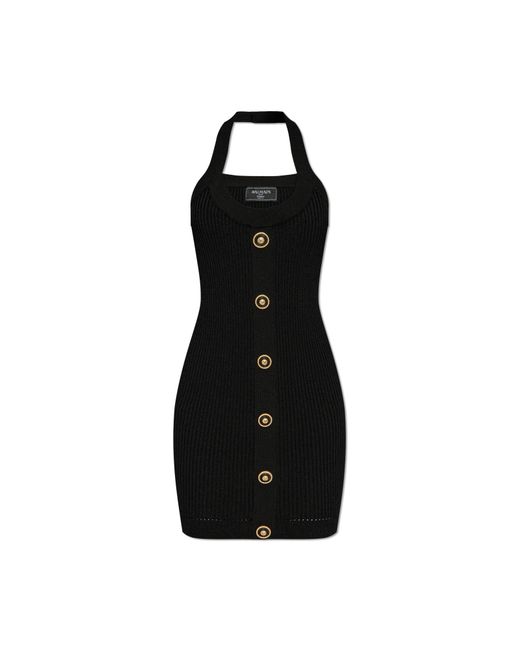 Balmain Black Off-Shoulder Dress