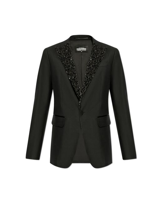 DSquared² Black Wool Blazer for men