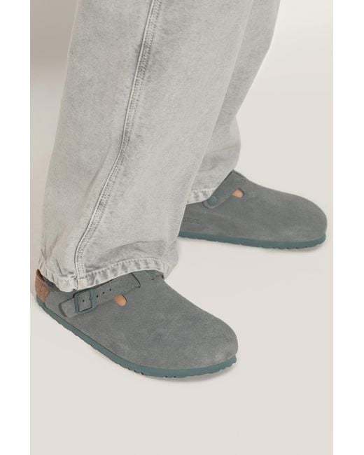 Birkenstock Gray 'Tokio Ii Suede' Shoes