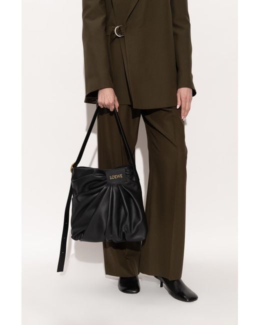 Loewe Black Shoulder Bag 'Draped'