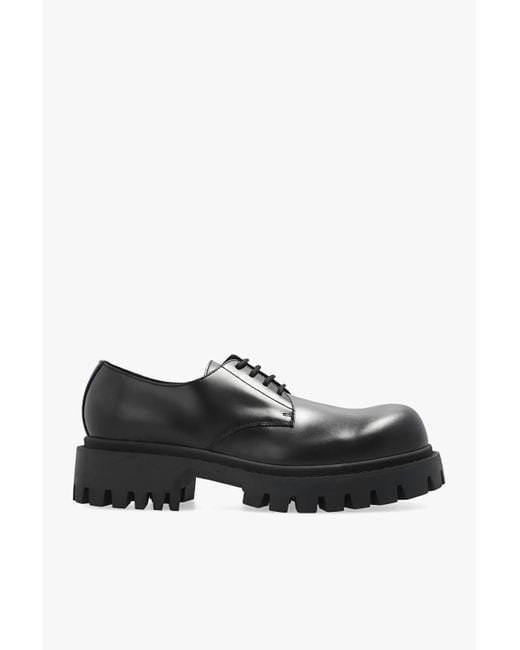 Balenciaga Black 'sergent' Derby Shoes for men