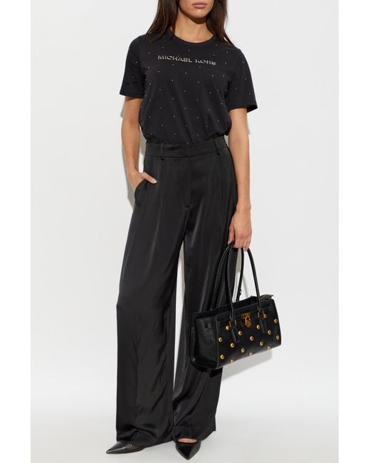 MICHAEL Michael Kors Black T-Shirt With Studs