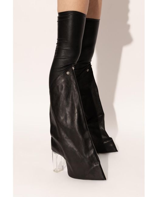 Rick Owens Heeled Boots 'Taco Kiss' in Black | Lyst