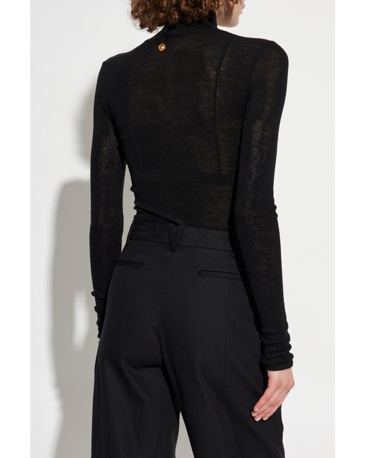 Versace Black Short Double-Breasted Coat