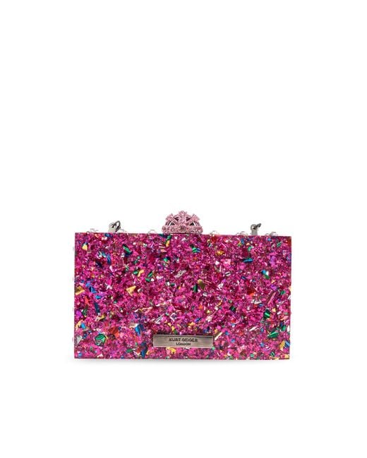 Kurt Geiger Black Clutch Bag 'London Box'