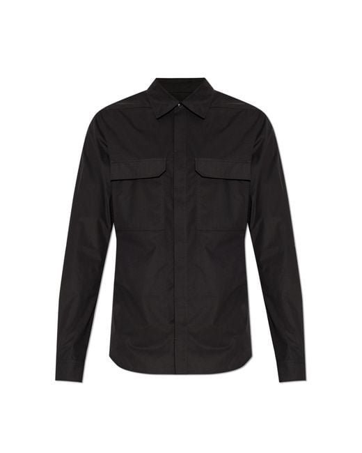 Rick Owens Black Shirt With Pockets for men