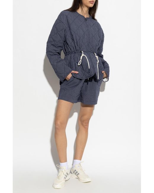 Rethinkit Studios Blue Plaid Pattern Shorts